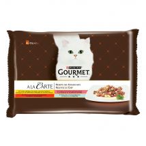 4x85g Kip/Forel/Rund/Koolvis Gourmet à La Carte Kattenvoer