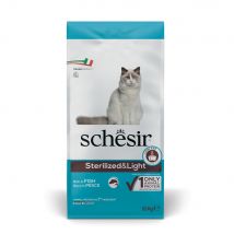 2x10kg Sterilized & Light met Vis Schesir Kattenvoer