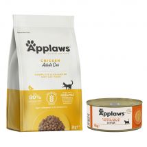Pack nutrición mixta: pienso + latas Applaws - 2 kg Adult con pollo + 6 x 156 g Pechuga de pollo y calabaza