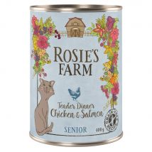 Rosie's Farm Senior 1 x 400 g para gatos - Pollo y salmón