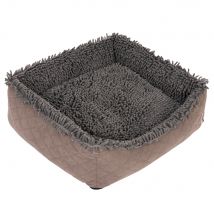 Panier TIAKI Chenille pour chien - L 65 x l 60 x H 18 cm