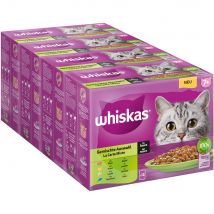48x85g Senior 7+ Gemengde selectie in saus Whiskas Kattenvoer Maaltijdzakjes