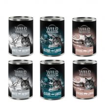 Wild Freedom Adult 6 x 400 g en latas  - Pack mixto: 2 x Trucha, 2 x Caballo, 2 x Cerdo