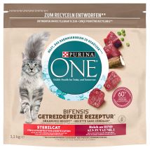 PURINA ONE Grain Free Sterilized Manzo Crocchette per gatto - 1,1 kg