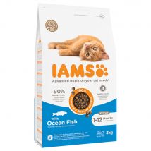 2x3kg Kitten met Zoutwatervis IAMS for Vitality Kattenvoer