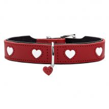 Collier HUNTER Love, rouge pour chien - taille 47 : tour de cou 38 - 44 cm