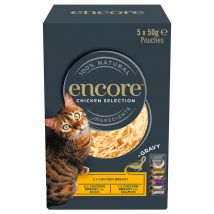 Encore Cat Gravy Pouch Mix 5 x 50g - Chicken Selection (3 Varieties)
