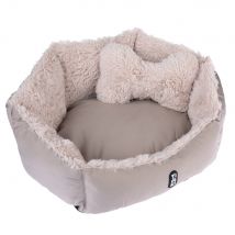 Panier TIAKI Fluffy Bone pour chien 60 x 50 x 22cm
