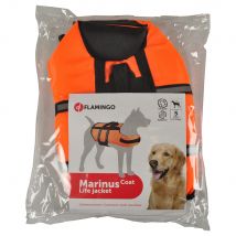 Chaleco salvavidas Flamingo, naranja para perros - Talla S: aprox. 30 cm de largo de espalda