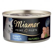 Miamor Filetes Finos Naturelle 24 x 80 g - Pack Ahorro - Atún listado