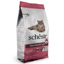 10kg Sterilized & Light met Ham Schesir droog kattenvoer