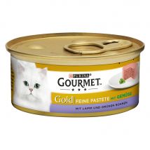 24 x 85 g Gourmet Gold Mousse Kattenvoer - Lam & Sperziebonen - Voordeelpakket