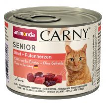 animonda Carny Senior 6 x 200 g Alimento umido per gatti - Manzo & Cuore di Tacchino