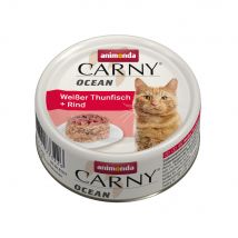Lot Animonda Carny Ocean 24 x 80 g pour chat - thon blanc & boeuf
