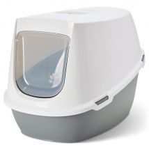 Savic kattenbak Robin Jumbo - Toilet lichtgrijs/wit + 2 extra filters + 6 Bag it up