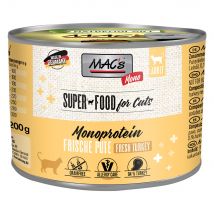 MAC's Mono Sensitive 6 x 200 g en latas para gatos - Pavo