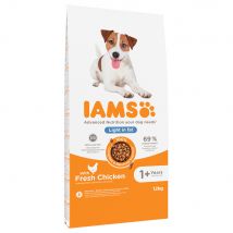 2x12kg for Vitality Dog Weight Control Kip IAMS Hondenvoer