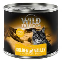 Confezione prova! Wild Freedom Crocchette, umido e snack per gatti -  200 g umido Golden Valley - Coniglio e Pollo