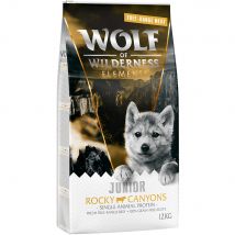 Wolf of Wilderness JUNIOR "Rocky Canyons" bœuf élevé en liberté sans céréales pour chiot - 2 x 12 kg