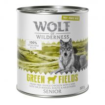 Wolf of Wilderness Senior "Scharrelvlees" 6 x 800 g Hondenvoer - Senior Green Fields - Lam & Kip