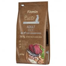 Fitmin Dog Purity Adult Rice, poisson avec cerf - 12 kg
