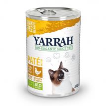 Yarrah Bio Paté en latas para gatos - 6 x 400 g - Pollo ecológico