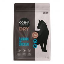 Cosma saumon, poulet pour chat - 2 x 2 kg