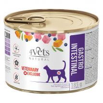 6x 185g 4Vets Natural nourriture pour chat gastro intestinal humide