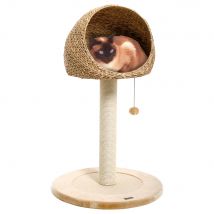 Rascador Karlie Banana Leaf Little Hole para gatos - Color natural