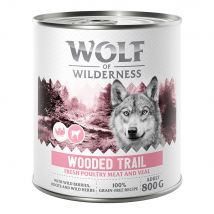 Wolf of Wilderness Adult “Expedition” 6 x 800 g pour chien - Wooded Trails - volaille, veau