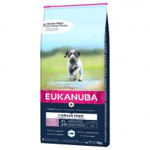 Eukanuba Grain Free Puppy Large Breed con Salmone Crocchette per cani - Set %: 2 x 12 kg