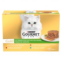 Gourmet Gold Paté 12 x 85 g Alimento umido per gatti - con Verdure