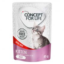 Concept for Life Kitten en gelée bœuf sans céréales pour chat  - 12 x 85 g