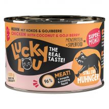 Lucky Lou SuperMono² 6 x 200 g comida húmeda para gatos - Pollo