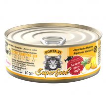 Porta 21 Superfood 6 x 80 g Alimento umido per gatti - Sgombro con Ananas
