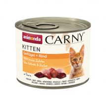 animonda Carny Kitten 12 x 200 g Alimento umido per gattini - Pollame & Manzo