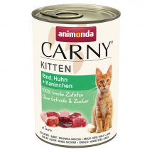 Animonda Carny Kitten 6 / 12 x 400 g - 12 x 400 g - Vacuno, pollo y conejo