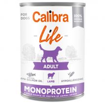 Voordeelpakket: 12x400g Calibra Dog Life Adult Lam Hondenvoer Nat