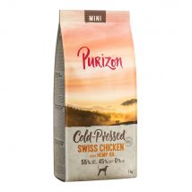 Purizon Coldpressed Mini Pollo svizzero con Olio di canapa Secco per cani - Set %: 2 x 1 kg