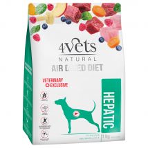 Paquet économique : 2x1kg de nourriture pour chien hepatic 4Vets Natural