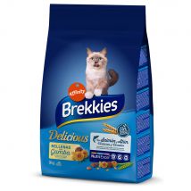 Brekkies Delicious con pescado para gatos - Pack % - 2 x 3 kg