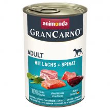 animonda GranCarno Original Adult 6 x 400 g Umido per cane - Salmone & Spinaci
