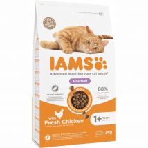 IAMS Advanced Nutrition Hairball Adult poulet pour chat - 2 x 3 kg