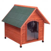 Caseta de madera Spike Confort con puerta para perros - XL: 96 x 112 x 105 cm (An x P x Al)