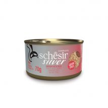 12x70g Schesir Silver Senior Kip Eend natvoer voor katten