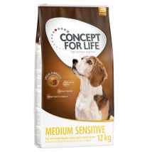 Prezzo speciale! 2 x 4 kg / 12 kg Concept for Life Crocchette per cane - (2 x 12 kg) Medium Sensitive
