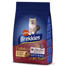 Brekkies Delicious Selección de aves, verduras y cereales para gatos - 3 kg