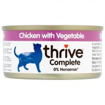 6x75g poulet, légumes Thrive Complete - Nourriture pour Chat