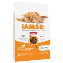 IAMS Dry Cat Food Economy Packs - for Vitality Adult Indoor Fresh Chicken (2 x 10kg)
