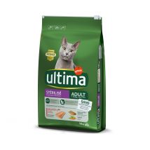 Ultima Cat Sterilized Salmone & Orzo Crocchette per gatto - Set %: 2 x 10 kg